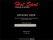 Tablet Screenshot of hotspotlingerie.com